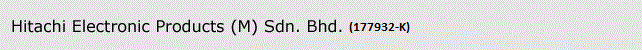 Hitachi Electronic Products (M) Sdn. Bhd.
